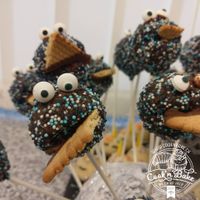Cookie Monster Cake Pops - Cook&#039;n&#039;Bake by Anika Heer